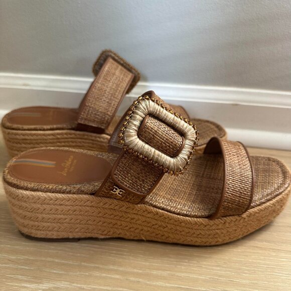 Sam Edelman Chase Cork Platform Heel Sandal Women Size 8.5  Sam Edelman Chase Espadrille Platform Wedge Sandals Boho - 10